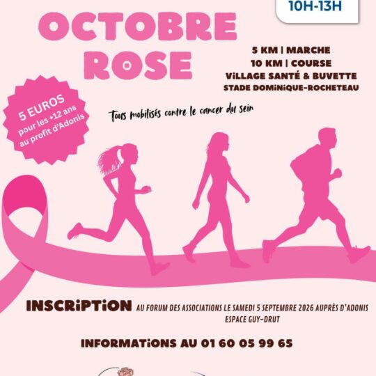 Marche Octobre Rose Emerainville 10 octobre 2026